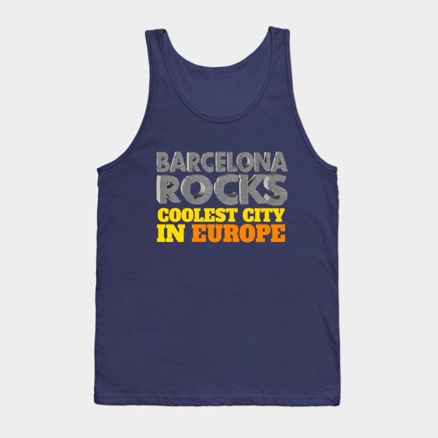 BARCELONA ROCKS Coolest city in Europe Tank Top by sundressed